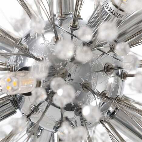 Candelabru Explosion Silver 600, 16 surse de iluminare