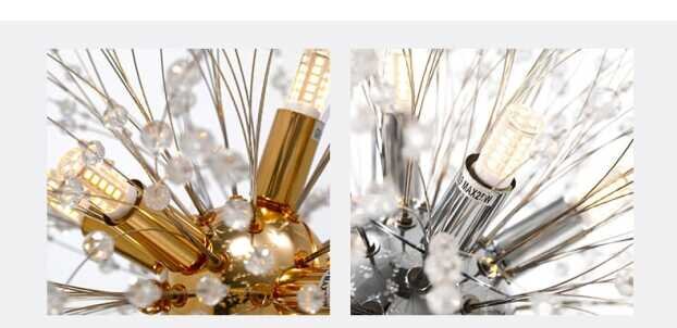 Candelabru Explosion Silver 600, 16 surse de iluminare